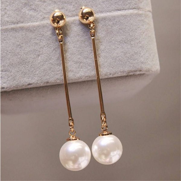 2025 New Korean Style Contracted Heart Pearl Earrings Zircon Geometric Stud Earring